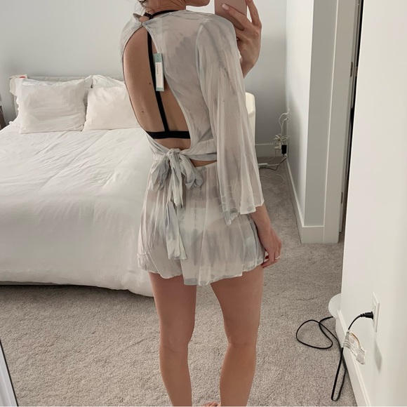 MAHINA - tie die romper cover-up - Picture 2 of 5